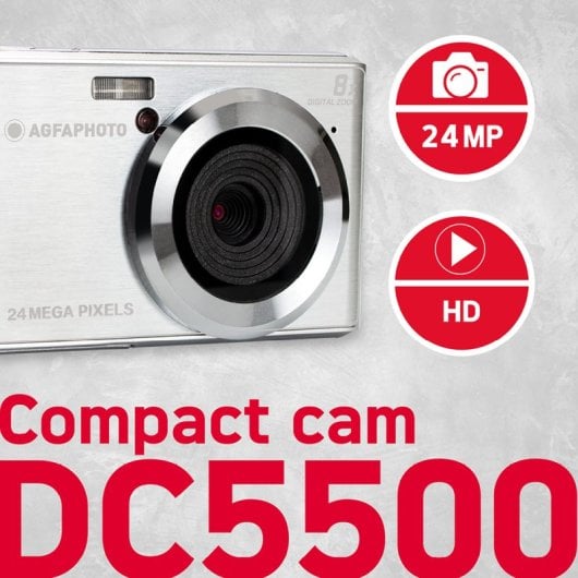 AgfaPhoto Realishot DC5500 Fotocamera digitale compatta 24MP Grigio