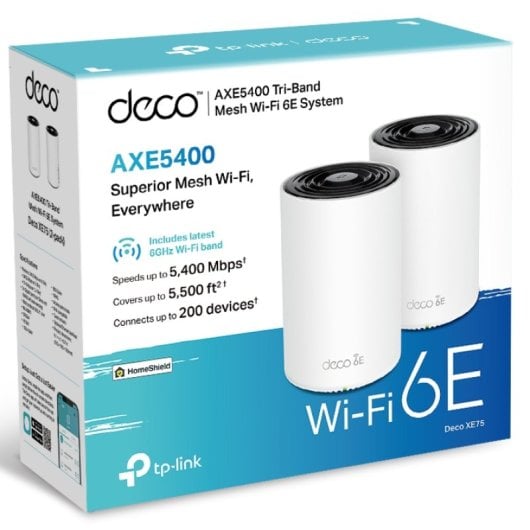 TP-Link Deco XE65 Pack Doble Sistema Mesh WiFi 6E Triple Banda AXE5400 HomeShield MLO