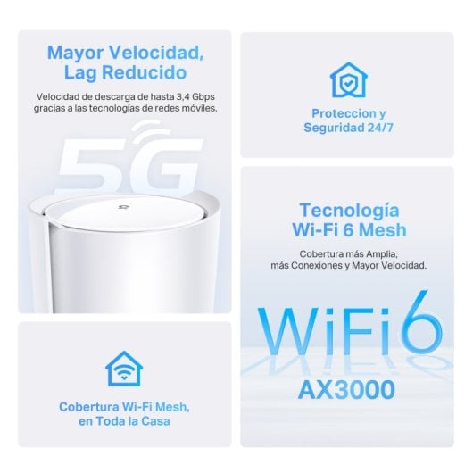 TP-Link Deco X50-5G Router Wi-Fi 6 AX3000 Wifi Mesh