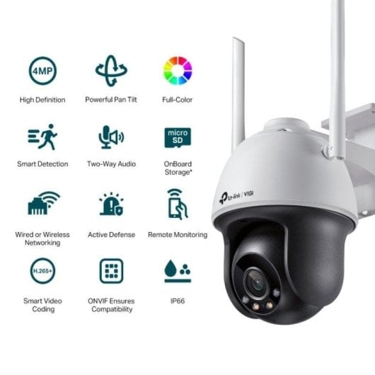 Videocamere di sorveglianza TP-Link VIGI C540-W 2K Visione Notturna Interno ed Esterno Rilevamento IA Audio Bidirezionale