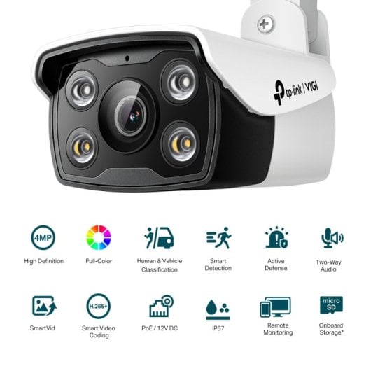 TP-Link VIGI C340 Câmara de Segurança IP Exterior 2560 x 1440 Píxeis Teto/Parede/Poste