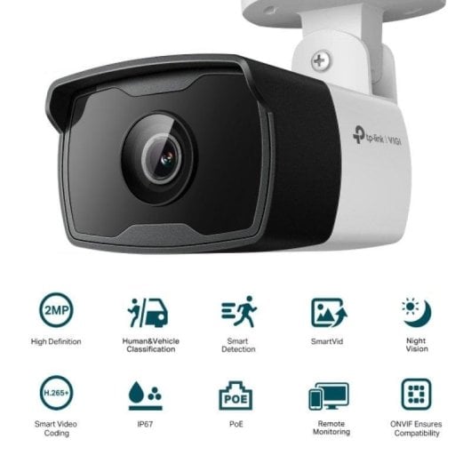 Caméra de surveillance TP-Link VIGI C320I FullHD Vision Nocturne Intérieur et Extérieur Détection IA