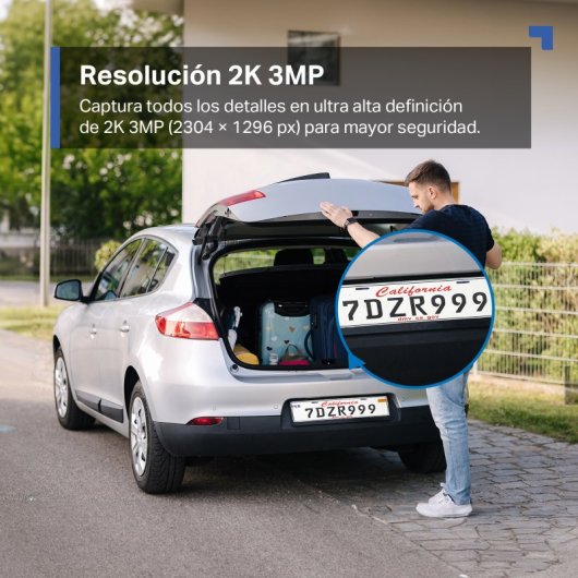 Tapo TC41 Cámara de Vigilancia 360º Exterior, 2K 3MP, Detección IA Gratuita, Visión Nocturna a Color