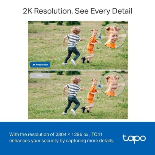 Tapo TC41 Cámara de Vigilancia 360º Exterior, 2K 3MP, Detección IA Gratuita, Visión Nocturna a Color