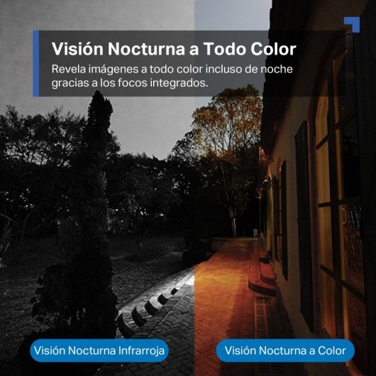 Tapo TC41 Cámara de Vigilancia 360º Exterior, 2K 3MP, Detección IA Gratuita, Visión Nocturna a Color