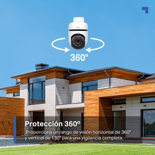 Tapo TC41 Cámara de Vigilancia 360º Exterior, 2K 3MP, Detección IA Gratuita, Visión Nocturna a Color