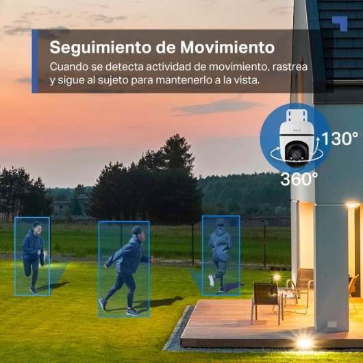 Tapo TC41 Cámara de Vigilancia 360º Exterior, 2K 3MP, Detección IA Gratuita, Visión Nocturna a Color