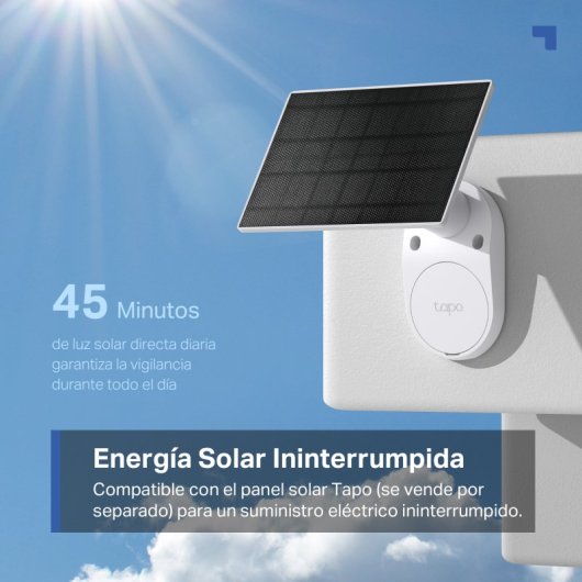 Tapo TC82 Kit Cámara de Vigilancia con Panel Solar y Batería, 2K 3MP, Detección IA Gratuita, Visión Nocturna a Color
