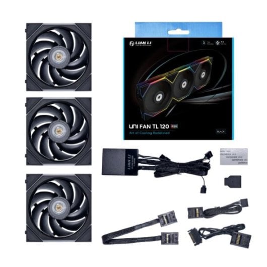 Ventilateur supplémentaire Lian-Li UNIFAN TL120 ARGB 120 mm noir (lot de 3 unités)