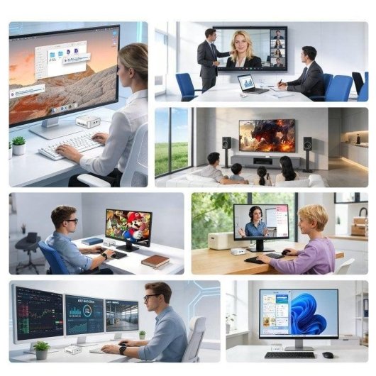 Mini PC Blackview H80 AMD Ryzen 5 3500U 16GB 512GB SSD Radeon Vega 8 Windows 11 Pro Noir