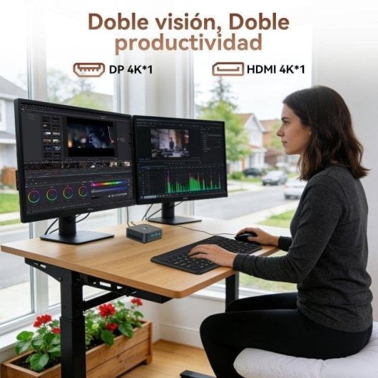 Mini PC Blackview H80 AMD Ryzen 5 3500U 16GB 512GB SSD Radeon Vega 8 Windows 11 Pro Noir