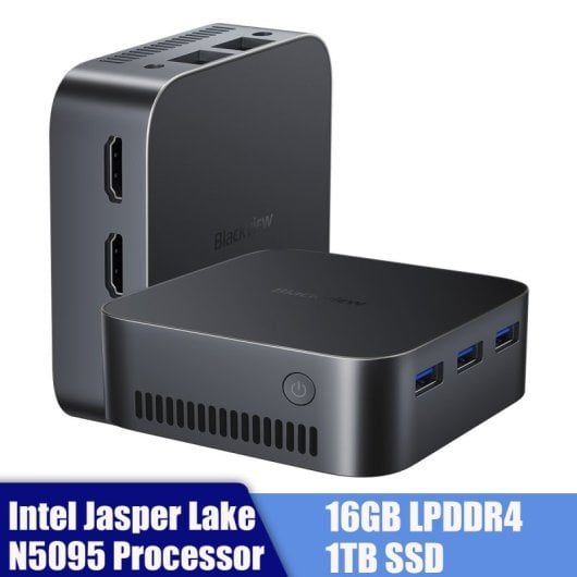 Blackview MP80 Mini PC Intel Celeron N5095/16GB/1TB SSD Negro