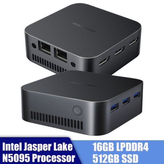 Blackview MP80 Mini PC Intel Celeron N5095/16GB/512GB SSD Negro