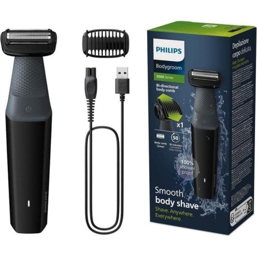 Tondeuse Corps Philips BG3017/01 BodyGroom Series 3000 Sans Fil Résistant à l'Eau 1 Sabot