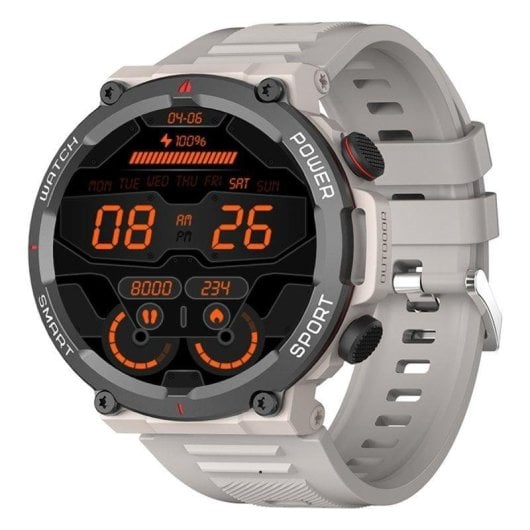 Blackview W50 Bluetooth 47.5mm Écran Couleur Métal Gris IP68 Cardio SpO2 Sommeil 100 sports