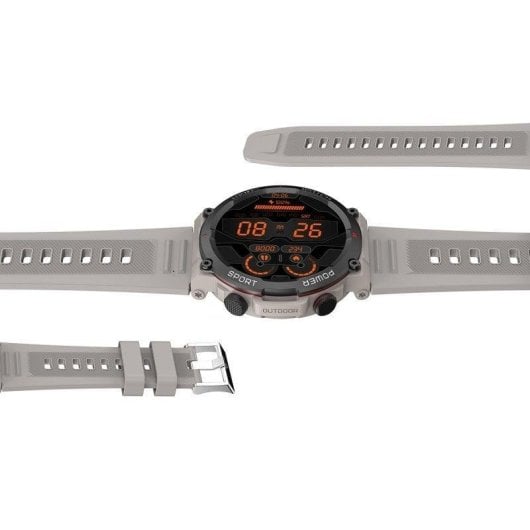 Blackview W50 Bluetooth 47.5mm Écran Couleur Métal Gris IP68 Cardio SpO2 Sommeil 100 sports