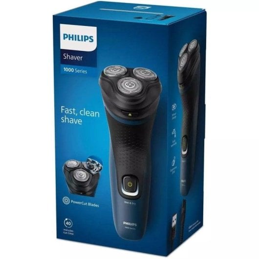 Máquina de Barbear Facial Philips S1151/00 Recarregável 40min Seco e a Húmido 3 Cabeças