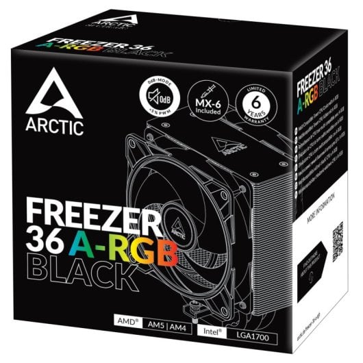 Artic Freezer 36 A-RGB Ventilador CPU 4 Pipes 120mm Negro