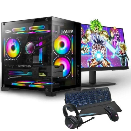 Desktop PC Racing Intel Core i7-12700KF 32GB 2TB SSD RTX 5070 Windows 11 Pro Monitor 24"