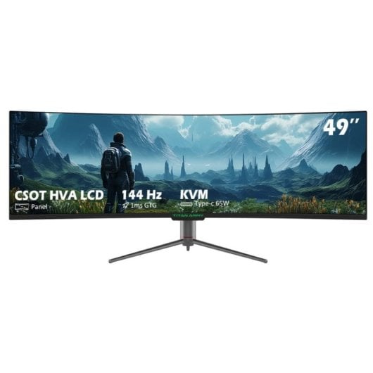 Titan Army C49SHC 49" LED VA Dual FullHD 144Hz Curved USB-C