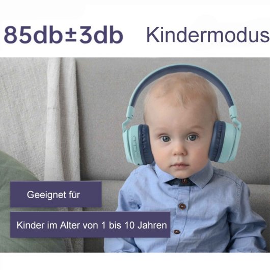 Kinsi Bobo-1 Auriculares Infantiles con Cable/Inalámbrico con Ranura para Insertar Tarjeta TF Rosas