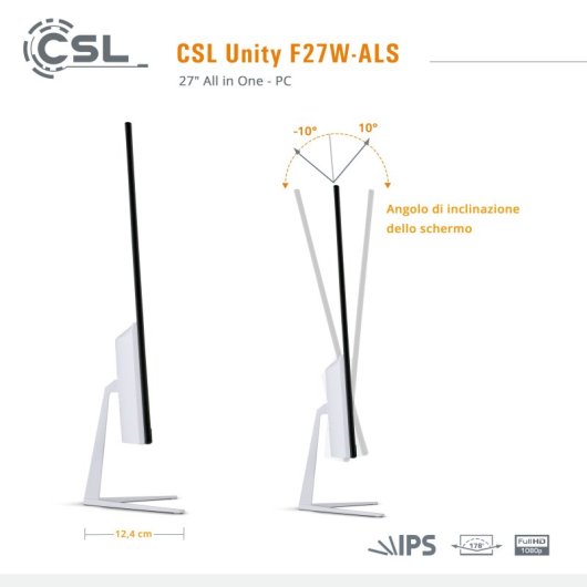 CSL Unità All-in-One F27W-ALS Intel N200/8 GB/1 TB SSD/27"