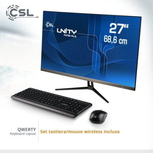 CSL Unità All-in-One F27B-ALS Intel N200/8 GB/256 GB SSD/27"