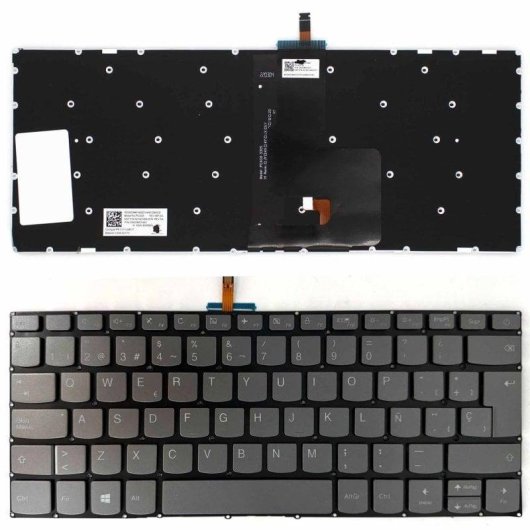 Teclado Portátil Lenovo IdeaPad 320-14ISK/320S-14IKB Gris Retroiluminado