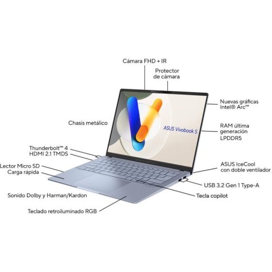 ASUS Vivobook S 14 OLED S5406MA-QD089W Intel Core Ultra 9 185H/16GB/1TB SSD/14" + WIN 11