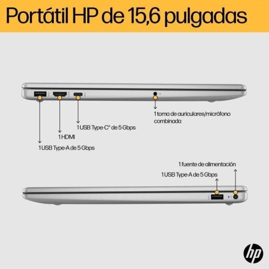 Portátil HP 15-fc0069ns 15.6" AMD Ryzen 5 7520U 16GB 1TB SSD Radeon Graphics FreeDOS