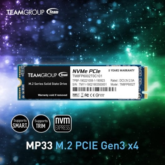 Team Group MP33 256GB SSD M.2 PCI Express 3.0 NVMe 3D NAND