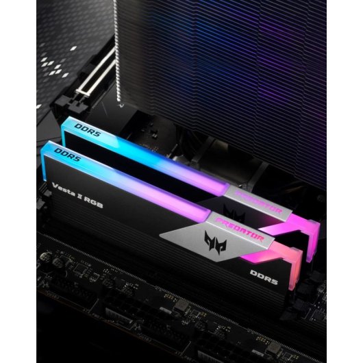 Acer Predator Vesta II RGB DDR5 6800MHz 32GB 2x16GB CL32 AMD EXPO e Intel XMP Pretas