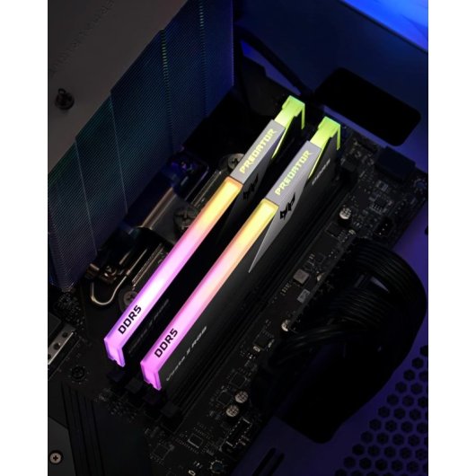 Acer Predator Vesta II RGB DDR5 6800MHz 32GB 2x16GB CL32 AMD EXPO e Intel XMP Pretas