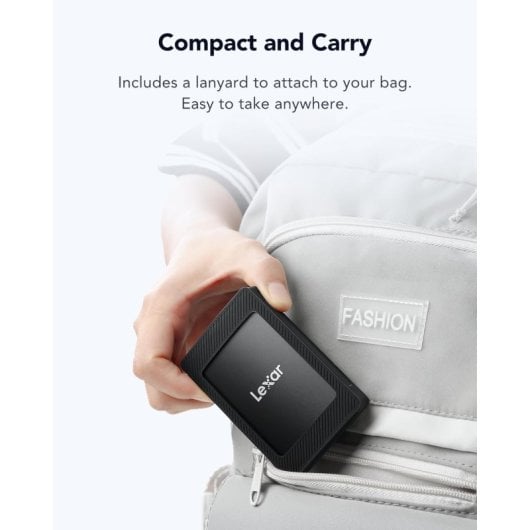 Lexar LSL500 Externe SSD-Festplatte 2 TB, USB 3.2 Gen2*2, bis zu 2000 MB/s Lesen, 1800 MB/s Schreiben