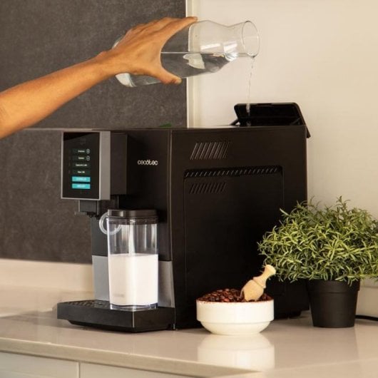 Cecotec Cremmaet Compactccino Black Silver Máquina de Café Super Automática Compacta 19 Bar