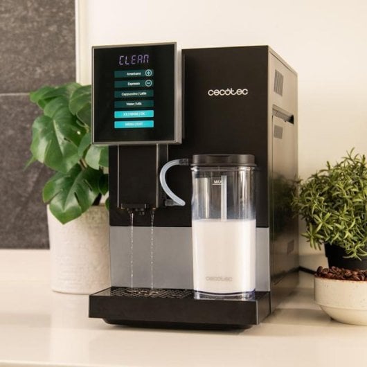 Cecotec Cremmaet Compactccino Black Silver Máquina de Café Super Automática Compacta 19 Bar