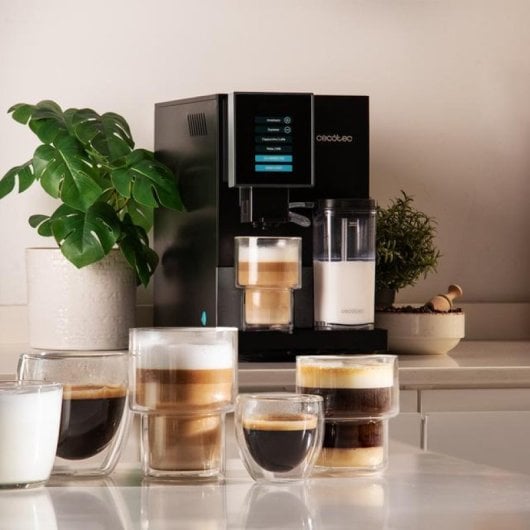Cecotec Cremmaet Compactccino Black Silver Máquina de Café Super Automática Compacta 19 Bar
