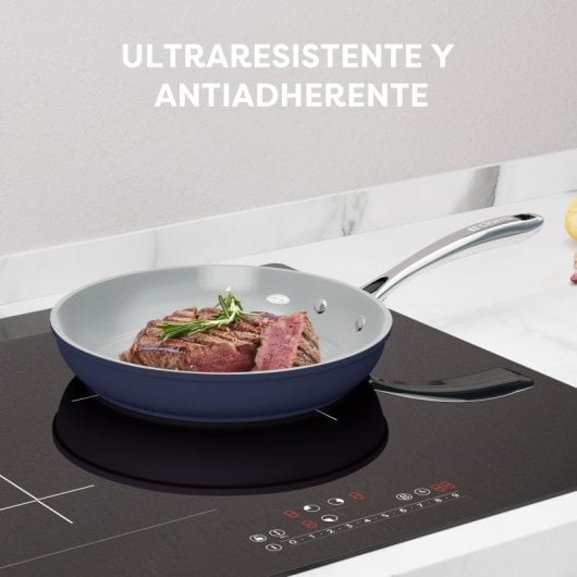 Ciarra Beyond Batterie de Cuisine 7 Pièces Casseroles à Induction 20/24/26/28 cm Bleu