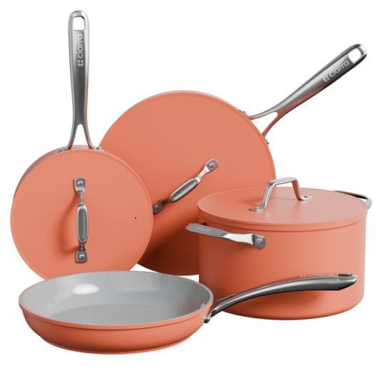 Ciarra Beyond Trem de Cozinha 7 Peças Panelas de Indução 20/24/26/28 cm Laranja