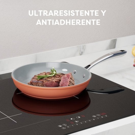 Ciarra Beyond Trem de Cozinha 7 Peças Panelas de Indução 20/24/26/28 cm Laranja