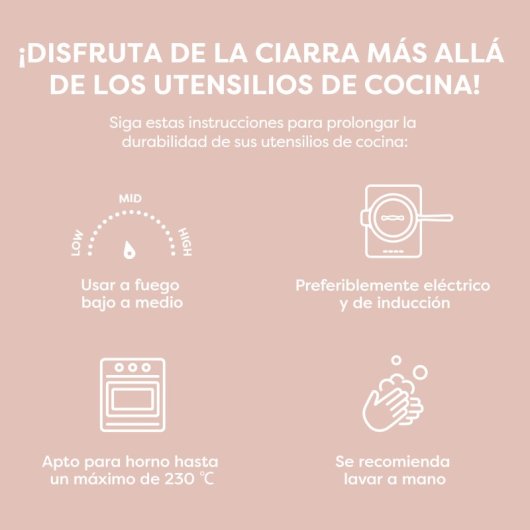 Ciarra Beyond Batería de Cocina 7 Piezas Cacerolas de Inducción 20/24/26/28 cm Rosa