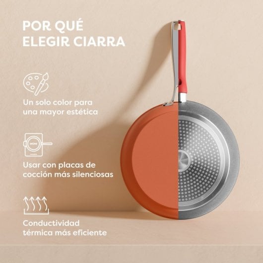 Ciarra Beyond Frigideira para Todo o Tipo de Fogões 26cm Laranja