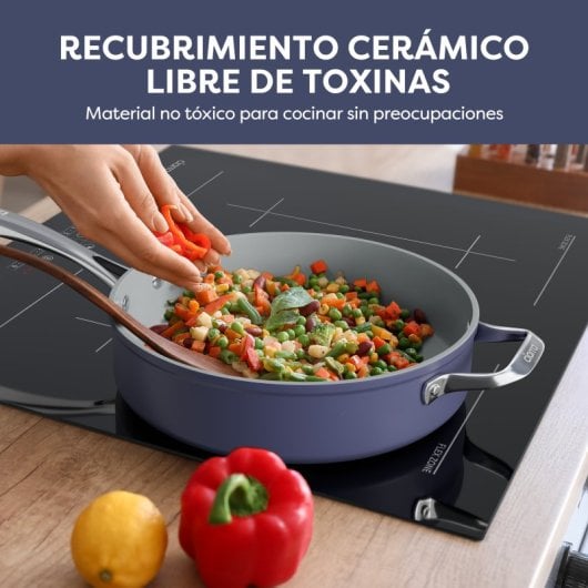 Ciarra Beyond Frigideira com Tampa de Alumínio para Todo o Tipo de Fogões 28cm Azul
