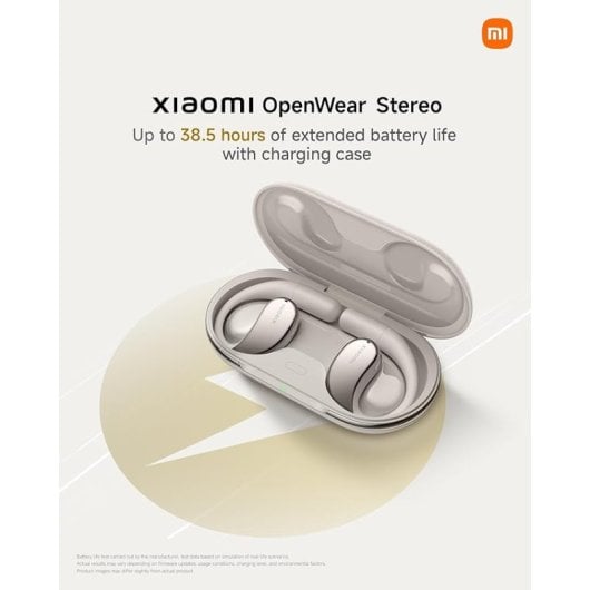 Xiaomi OpenWear Stereo Auriculares Sem Fios Bluetooth com Cancelamento de Ruído Bege Areia
