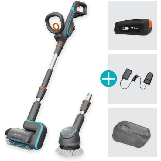 Gardena AquaBrush Universal Akku-Multireiniger-Set 18V