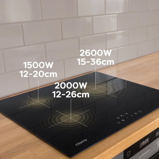 Ciarra CBBIH3 Placa de Inducción 3 Zonas 6100W 60cm