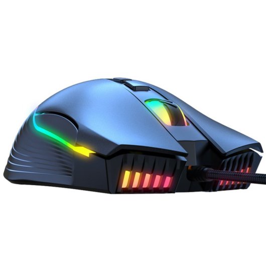 Kinsi CW905 Ratón Óptico Gaming RGB 6400DPI Negro
