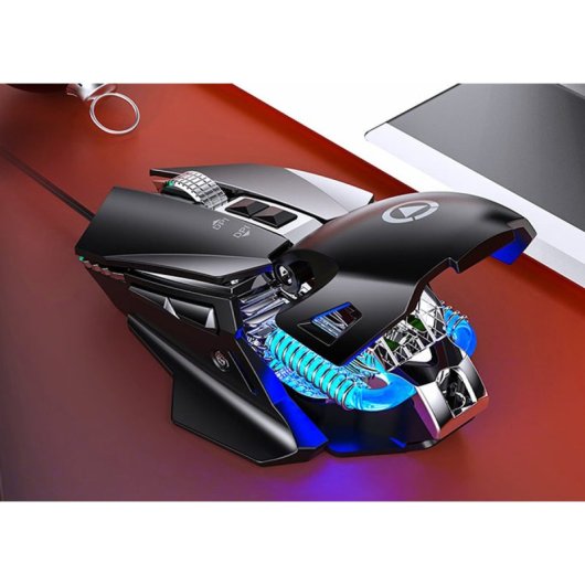 Kinsi G10 Ratón Óptico Gaming RGB 7200DPI Negro
