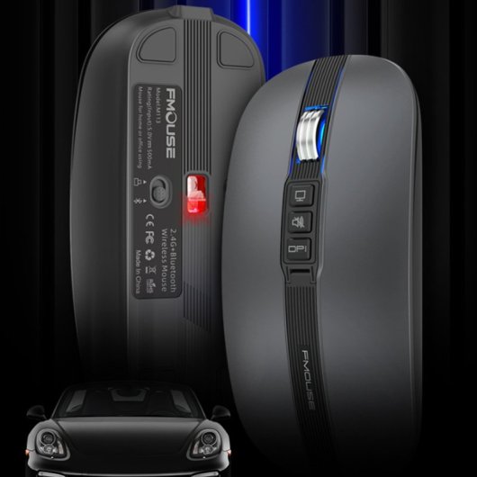 Kinsi G590 Ratón Óptico Inalámbrico Ultra Delgado Silencioso 2400DPI Negro