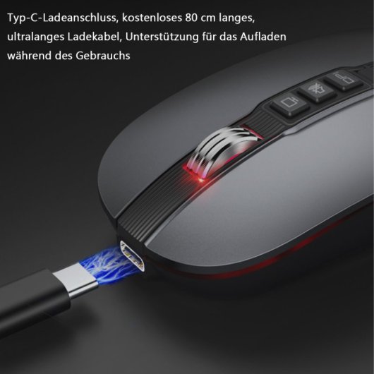 Kinsi G590 Ratón Óptico Inalámbrico Ultra Delgado Silencioso 2400DPI Blanco